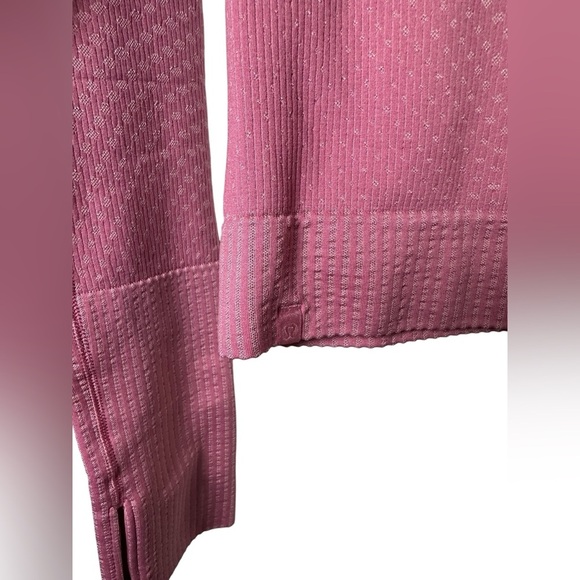 Lululemon Rest Less Cropped Half-Zip Long Sleeve Pink Size 4 - Picture 8 of 8